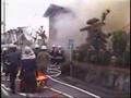 火事　寒川町消防団火災出動消火中 　fire fighting