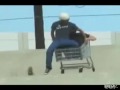 Shopping cart faceplant--