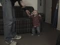 Gabriel learning to walk.