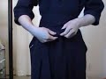 wearing KendoGi Hakama and katana