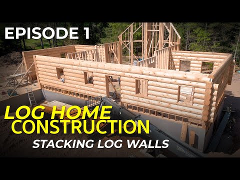 video-linktoworks-Episode #1 Log Home Construction - Stacking Log Walls,...