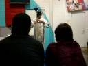 We watched a science demonstration at...