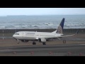 コンチネンタル航空ボーイング737-800 新潟空港着陸