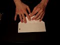 I got tired of seeing nooby paper airplanes on YouTube, so I thought I would share some of my expertise with the community. This is an amazing world record paper airplane that is simple to make and easy to fly! Tips for flying: - The loop that is cut into the tail at the end of the video is crucial for stable flight. Avoid creasing this loop. - The plane is meant to 'spread' a bit for greater surface area and extended gliding ability, so don't try to force it to stay rigid, and definitely don't tape anything together. - Hold the plane from the fuselage like you would a normal paper airplane, and throw with a gentle but straight-line launch. Experiment with faster throws once you have mastered the moderate speed throw. - Once you start to get bored with it, invert the loop so it rejoins with the body of the fuselage (don't tape it down though), and try flying the plane upside down. Music Source: NewGrounds.com Author: LfunkeyA Title: happiness is an escape