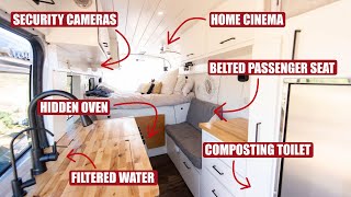 THE BEST High-Tech MODERN Van Conversion // High SECURITY 🔒 Home CINEMA 🎥 Perfect LAYOUT 🔥 by Nate Murphy