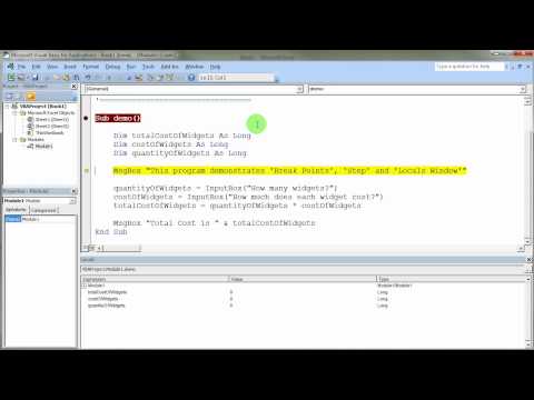 how to break vba code