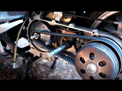 how to change a drive belt on a scooter