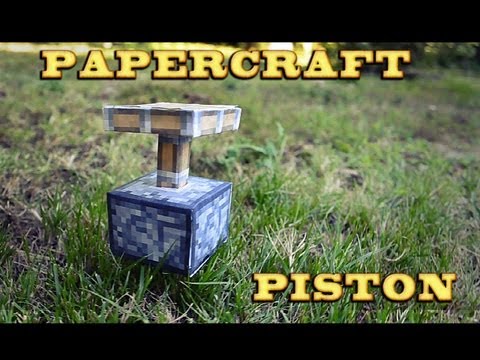 village Mundo papercraft 1.0 Piston  tutorial   minecraft Papercraft ] npc Real [  Minecraft
