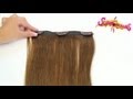 www.superstrands.com 10 Piece Quad weft hair extensions tutorial How To: Clip in apply