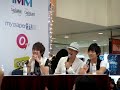 Lin Youjia (林宥嘉) & Pan Yuwen (潘裕文) commenting on Zhou Dingwei (周定緯)'s performance of 我不會唱歌 :D at IMM in a promotion event to promote Xing Guang Bang's 2 compilations and their latest karaoke dvd.