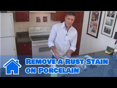 how to remove rust stains from ceramic sink