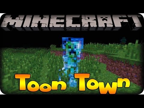 Minecraft Mods - TOON TOWN! - #8 SUPER CHARGED CREEPER!!! (Toon Town Mod)