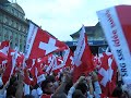 Swiss anthem at Eurocup Bern fanzone