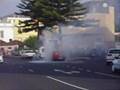Coche ardiendo en Los Llanos de Aridane