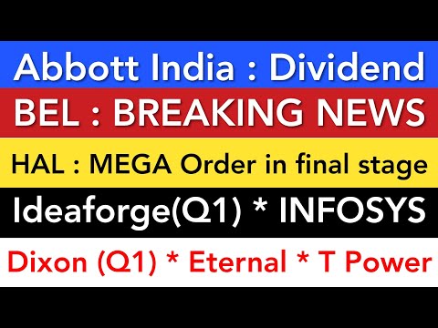 BEL LATEST NEWS 💥 DIXON Q1 | ETERNAL | TATA POWER | INFOSYS | HAL SHARE
