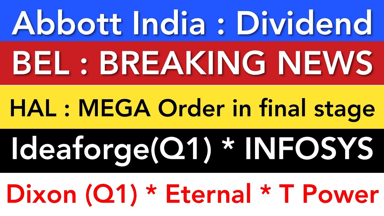 BEL LATEST NEWS 💥 DIXON Q1 | ETERNAL | TATA POWER | INFOSYS | HAL SHARE