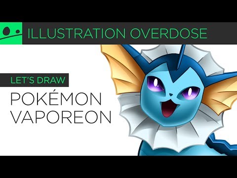 how to draw vaporeon