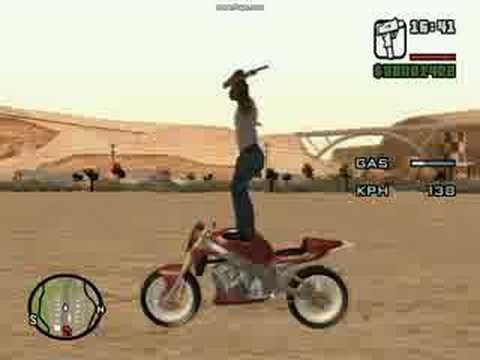 Moto com manobras iradas no GTA San Andreas