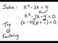 Solve quadratic equation by factoring