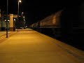 BNSF ES44DC shoots through Merced at night with a S/B coil train and a nice blaring K5HL!