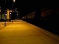BNSF ES44DC shoots through Merced at night with a S/B coil train and a nice blaring K5HL!
