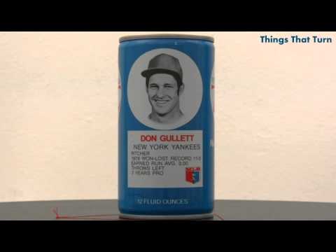 don gullett - This is a RC Cola can rotating slowly. This can features Don Gullett and was made in 1977.