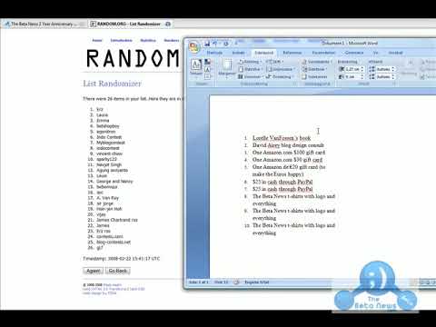 0 The Beta News Contest Draw And Winners