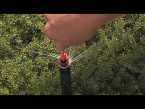 how to adjust rotation of a sprinkler head