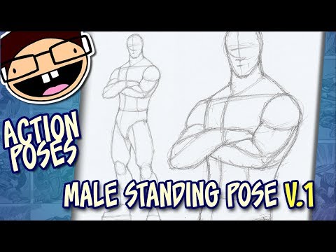 video-linktoworks-How to Draw a MALE STANDING POSE (Version 1) |...
