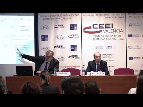 Antonio León, de IVACE, en la jornada explicativa de ayudas y subvenciones de 2020 en CEEI Valencia