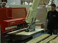 Kawasaki robot loading wood-working machine Kawasaki robot loading wood-working machine