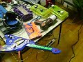 Some Gear set ups - various instruments, pedals, electronic & circuit bent devices.
