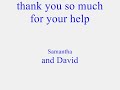 A tribute to Alyson Purvis for Samantha