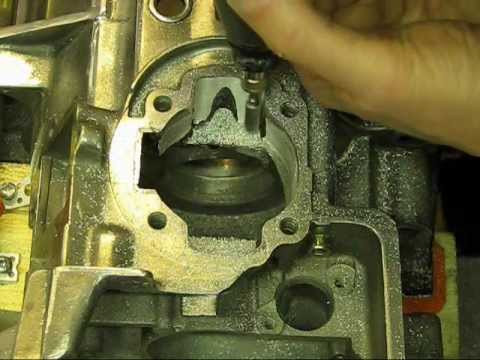 Hassse - I have previously processed the engine block to fit my Malossi big bore cylinder Now it's time to cut out the transfer channels and boost channel. The effect...