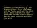 Oakland University Hockey @ Ohio National Anthem Singer has some issues
