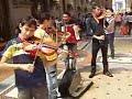 street violin orchestra in Galleria Vittorio Emanuele II
