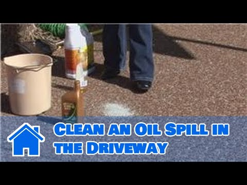 how to clean oil leak on driveway