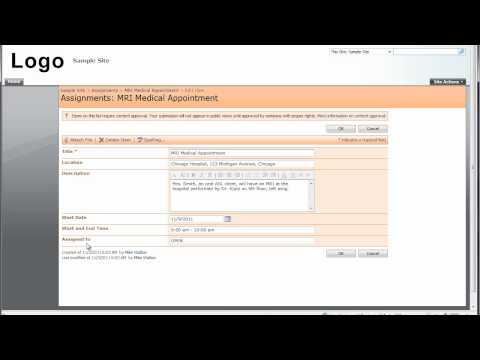 sharepoint demo - This demo explains some of the basic features of a Microsoft SharePoint site.