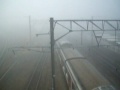 濃霧とJR香椎駅