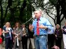 Brian Schlemmer of OnFire addresses Young Adult Rally at General Worth Square in Fort Worth, Texas.