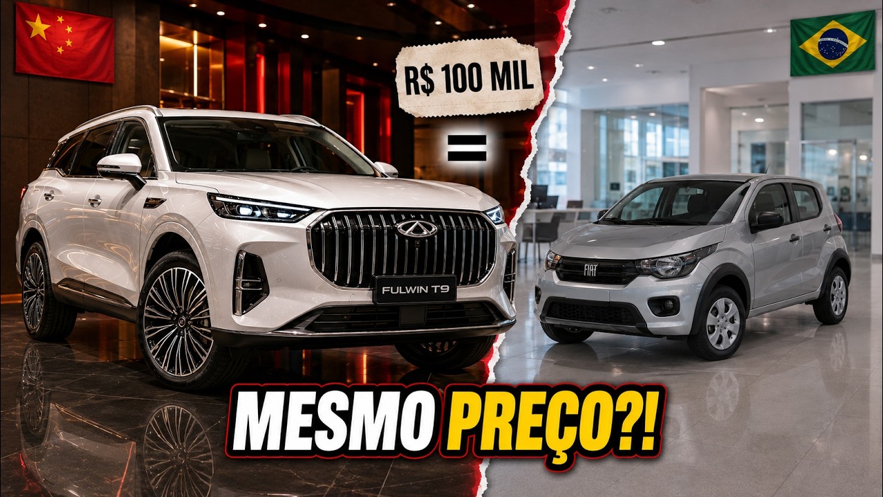 R$ 100 MIL EM CARROS NA CHINA É CARRÃO, NO BRASIL É ISSO…