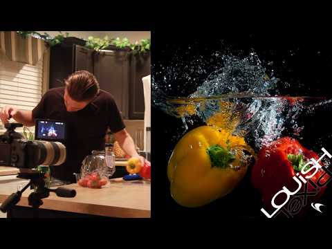 How to do Flash Studio Photography with Water Splash Strobes Speedlite