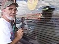 Pinstriping at Bonneville Salt Flats Cafe