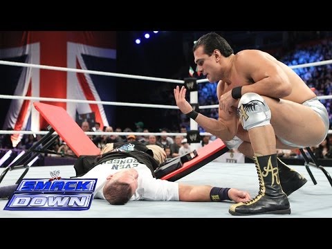 John - World Champion John Cena and Alberto Del Rio test their strength in an Arm Wrestling Challenge on SmackDown.