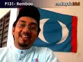 In Rembau (P131), Umno Youth deputy chief Khairy Jamaluddin,making his debut, with his challenger PKR's Badrul Hisham Shaharin.Camera: Syed Jaymal ZahiidEditing: Indrani Kopal
