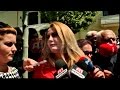 Click to View : Protesta e ish-të përndjekurve përplasje me deputeten Doda