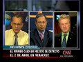 Parte de la informacion que la cadena estudinidense CNN en español imparte al mundo hispano en relacion a la fiebre tan contagiosa que se ha desatado en mexico, una fiebre que se contagia facilmente y que se extiende rapidamente por todo el planeta