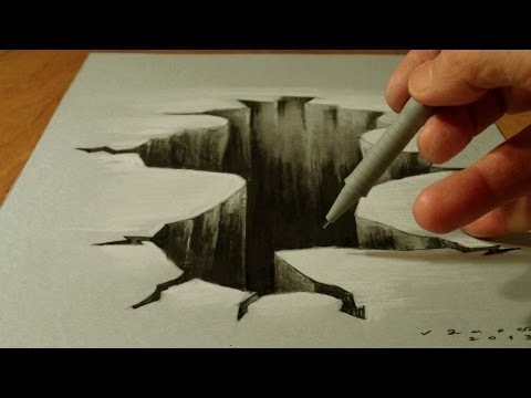 Trick Art on Paper, Drawing  3D Hole