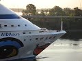 Cruise ship Aida Aura entering Montreal old port sept 2008