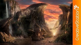 Dragons Valley - Speed art - Speed Painting (#Phot